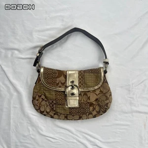 COACH SOHO HOBO Patchwork Shoulder Bag Brown Women's USED FROM JAPAN - Picture 1 of 8