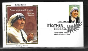 USA SC # 4475 Mother Teresa FDC . Colorano Silk Cachet - Picture 1 of 1