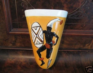 Australian Hand-Painted Aboriginal Pattern Wall Vase A - Picture 1 of 1