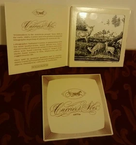 2 Currier & Ives ARTiles 6 x 6 "The Home of The Deer" Neu im Karton  - Bild 1 von 4