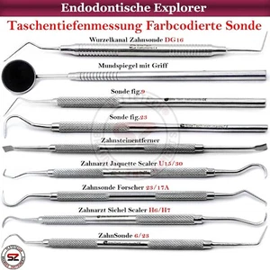 Endodontie Zahnsteinentferner Zahnreiniger Dental Zahnsteinkratzer Zahnsonde - Picture 1 of 11