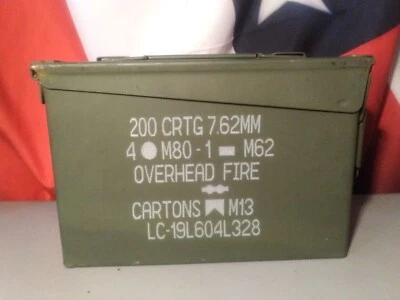 USGI M19A1 Ammo Can, .30 cal,  7.62mm Genuine Military ~ Good Seal - Image 1 of 4