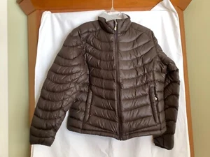 Land’s End Down Filled Puffer Jacket Brown Sz Medium Women’s - Picture 1 of 5