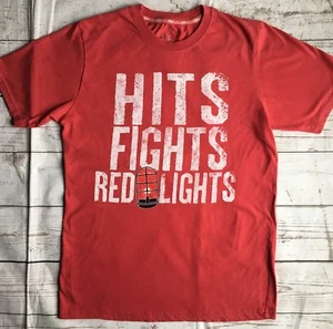 Hockey Shirt Size Medium Bardown "Hits Fights Red Lights" Tee NHL Top - Picture 1 of 12