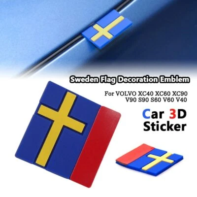 5 Piezas Pegatinas 3D Bandera Suecia Coche Decoración Emblema Para VOLVO XC40 XC60 XC90  Foto 1 de 4