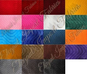 TELA DE TAPICERÍA DE TERCIOPELO FLOCADO WAVE SWIRL 60"W 19 COLOR POR YARDA ENVÍO GRATUITO - Imagen 1 de 40