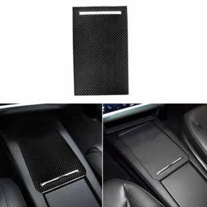 Carbon Fiber Vinyl Middle Console Armrest Box Cover For Tesla Model X S 2012-21 - Bild 1 von 7