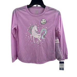 Max & Olivia Unicorn Pajama Top Glow In The Dark Kids Large New - Picture 1 of 5