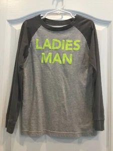 Carter's Boys Graphic T-Shirt Size 6 Gray Shades Long Sleeve Ladies Man 215 - Picture 1 of 6