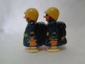 Vintage Marx Hap & Hop Military Soldiers Blue Ramp Walker Toy 1960s - Picture 1 of 10
