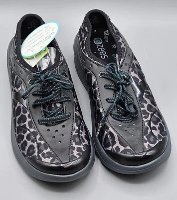 Womens BZees Regal Athleisure Leopard Print Fabric Low Top Shoes, Size 7.5  - Image 1 of 4