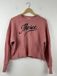 Felpa girocollo donna Sundry Merci cut off taglia 1 piccola rosa 100% cotone - Foto 1 di 8
