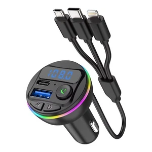 Kfz-FM-Sender, Bluetooth 5,3-Headset, Radio FM-Modulator,Auto Transmitter,USB,C - Bild 1 von 11