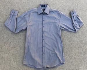 Axcess Claiborne Men's Striped Grey Silver Long Sleeve Dress Shirt Sz 15 32/33 - Picture 1 of 3