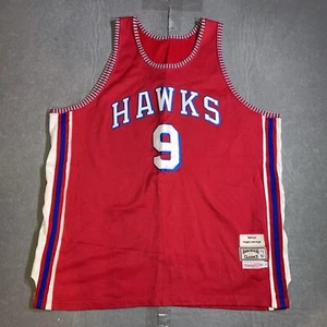 Mitchell Ness Jersey Mens 54 Bob Pettit Jr #9 St Louis Hawks Authentic 1957-58 - Picture 1 of 14