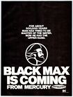 1975 BLACK MAX MERCURY OUTBOARD MOTOR Vintage 1970's 8'X10.75' Magazine Ad M350