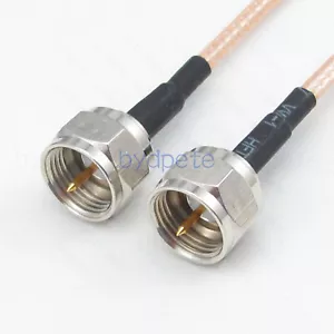 F male to F male plug RG179 cable 75ohm Coax Coaxial Koax Kable for Video TV lot - Picture 1 of 6