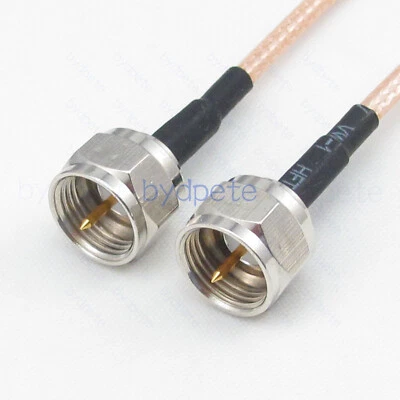 F male to F male plug RG179 cable 75ohm Coax Coaxial Koax Kable for Video TV lot - Image 1 of 4