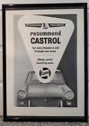 Framed Original Classic Car Ad For Castrol And Triumph Herald From 1962