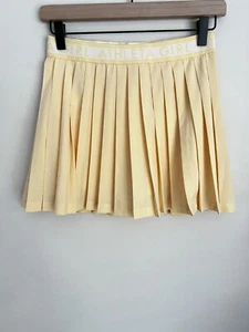 Athleta Girl Skort Girls XL Yellow Pleat Perfect Short Cheer Golf Tennis Dance - Picture 1 of 6