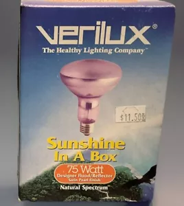 VERILUX 75 WATT DESIGNER FLOOD R30 SATIN PEARL FINISH R30FF75VLX REFLECTOR - Picture 1 of 5