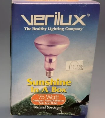 VERILUX 75 WATT DESIGNER FLOOD R30 SATIN PEARL FINISH R30FF75VLX REFLECTOR - Image 1 of 4