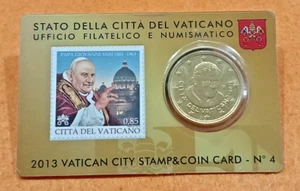 VATICANO  PAPA BENDETTO XVI   COINCARD  50 CENT  N° 4  2013  PAPA GIOVANNI XXIII - Imagen 1 de 2