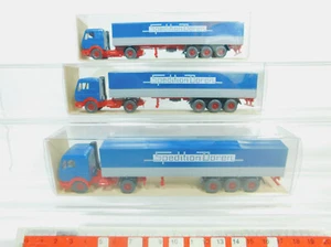 3X Wiking H0 1:87 24515 Sattelzug Mercedes/MB Spedition, TOP+Box #BO648-0,5 - Photo 1/5