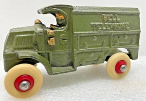 20er Jahre antikes kleines Hubley Klingeltelefon Druckguss LKW - Bild 1 von 7