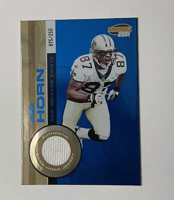 Joe Horn GAME-WORN New Orleans Saints 2001 Pacific Invincible - Blue No. 75/250 - Image 1 of 2
