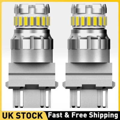 2x 3157 Turn Signal 23-LED Light Bulbs 6000K White Canbus Error Free T25 P27/7W - Image 1 of 4
