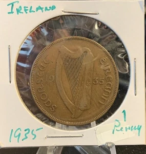 1935 Ireland 1 Penny Coin. Sharp details. @RARE@ - Picture 1 of 2