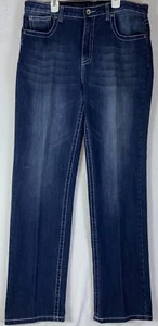 Cato Premium Women's Size 14 34x33 Bootcut Leg Medium Wash Stretch Denim Jeans - Picture 1 of 11