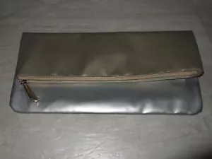 Clutch Gold / Silber Metallic mit JAFRA Logo Tasche Abendtasche Brauttasche - Bild 1 von 6