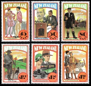 1992 New Zealand Sc #1133-38 - Emerging Years 'Life in the 1920's' - MNH Cv$10 - Picture 1 of 1