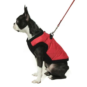 Gooby Fashion Vest Dog Puppy Small Breed M L XL Quilted Sweater Jacket & D-Ring - Picture 1 of 20