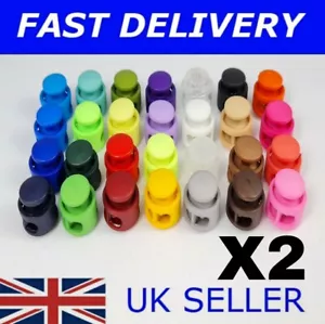 X2 Interruttore Cavo Tappo Blocco Blocco Cordino 4 mm Fibbia & Metallo Molla Plastica - Foto 1 di 39