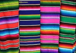 5X7 Ft. Multi-Colored Zarape Mexican King Blanket Decor Thows From Mexico New - Picture 1 of 6