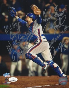 1986 NY Mets signed handsigniertes 8x10 Foto - Gooden HoJo Mookie ++ - mit JSA COA - Bild 1 von 1