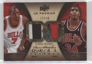 2008-09 UD Premier Rare Veteran /50 Ben Gordon Tyrus Thomas #RP2-GT Dual Patch