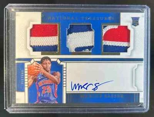 2023-24 National Treasures Marcus Sasser Rookie Triple Patch Auto #08/25 - Picture 1 of 2
