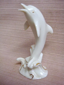 LENOX White Porcelain DOLPHIN 4" Tall Figure - Picture 1 of 10