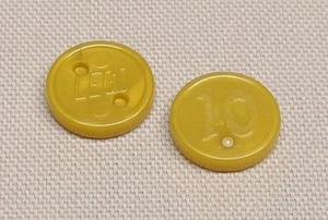 x2 NEW Lego Gold Coins MINIFIG Utensil Treasure Money Coins w/ 10 Mark - Picture 1 of 1