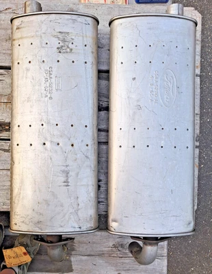 1965-66 Ford Galaxie Dual Exhaust Right Left Original Mufflers FoMoCo NOS - Image 1 of 4