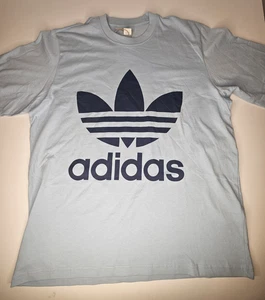 Men's Vintage Adidas T Shirt Size 2XL Blue Double Sided New 2003 - Picture 1 of 10