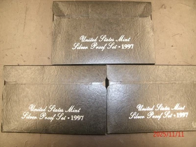 Three (3) U.S. Mint 1997 Silver Proof Sets - OGP & COA - Image 1 of 4