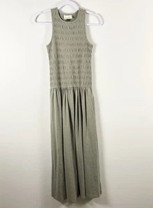 NWT Universal Thread Smocked Womens Sleeveless Olive Green Maxi Dress Size S - Picture 1 of 10