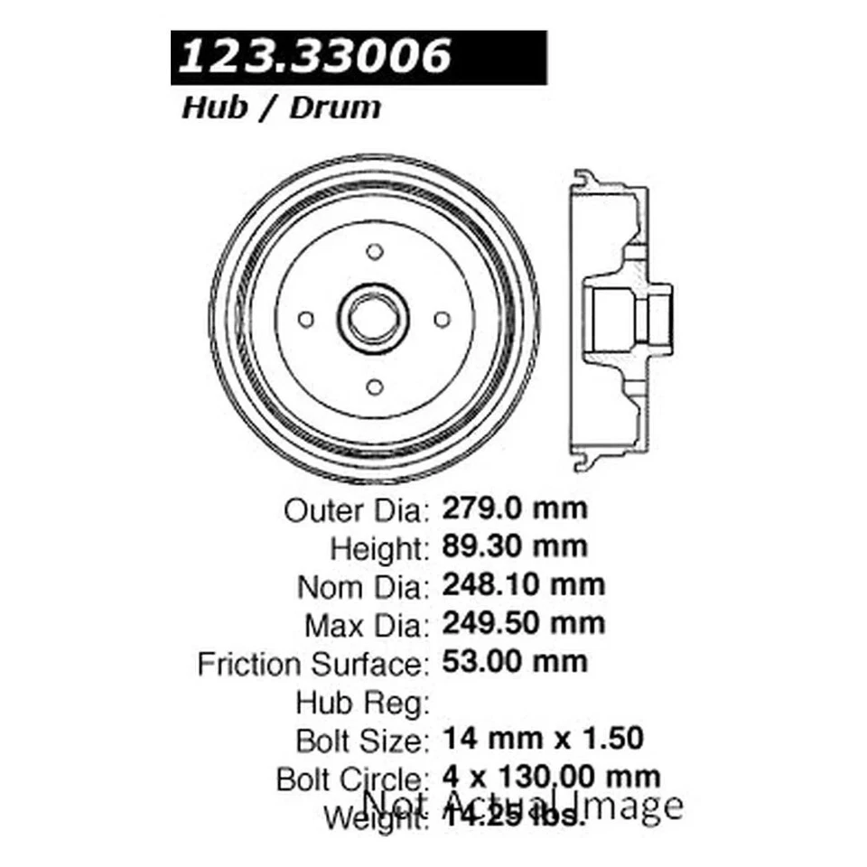 For Volkswagen Super Beetle 1971-1979 Centric C-Tek Standard Front Brake Drum - Image 1 of 1