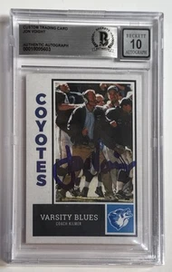 Tarjeta de blues universitario firmada por Jon Voight ¡RARA! Coche 10 BAS 00018095603 - Imagen 1 de 2