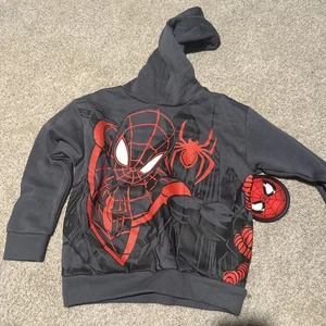 Grau Neu mit Etikett neu Spider-Man Spiderman HOODIE Kapuzen-SWEATSHIRT Jungen Größe 10 12 - Bild 1 von 1